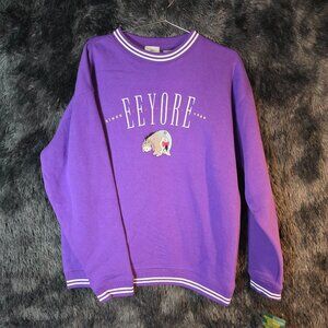 Disney Parks Winnie The Pooh Eeyore Embroidered Pullover Sweatshirt NWT Men’s L